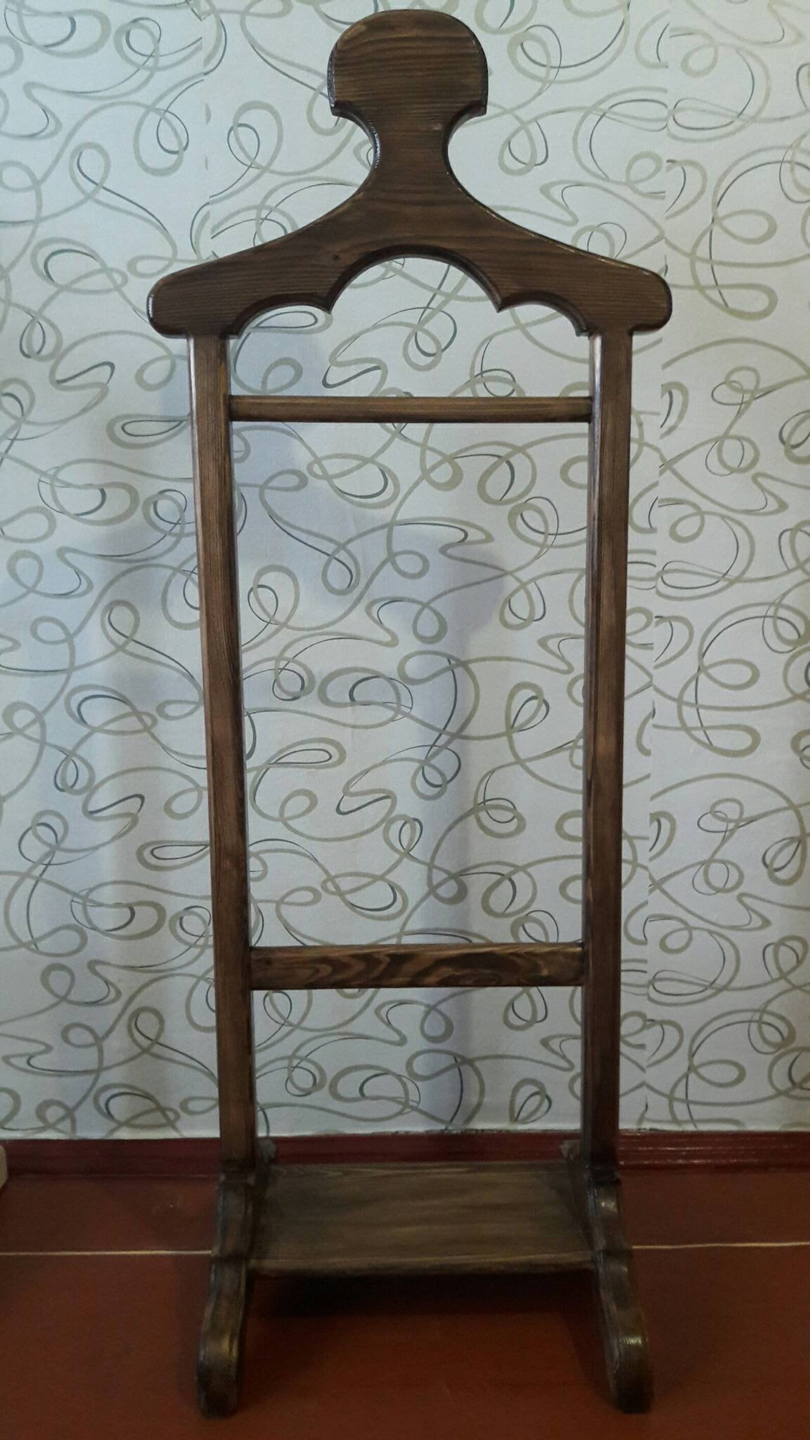 Wooden valet suit stand suit rack handmade valet modern Etsy