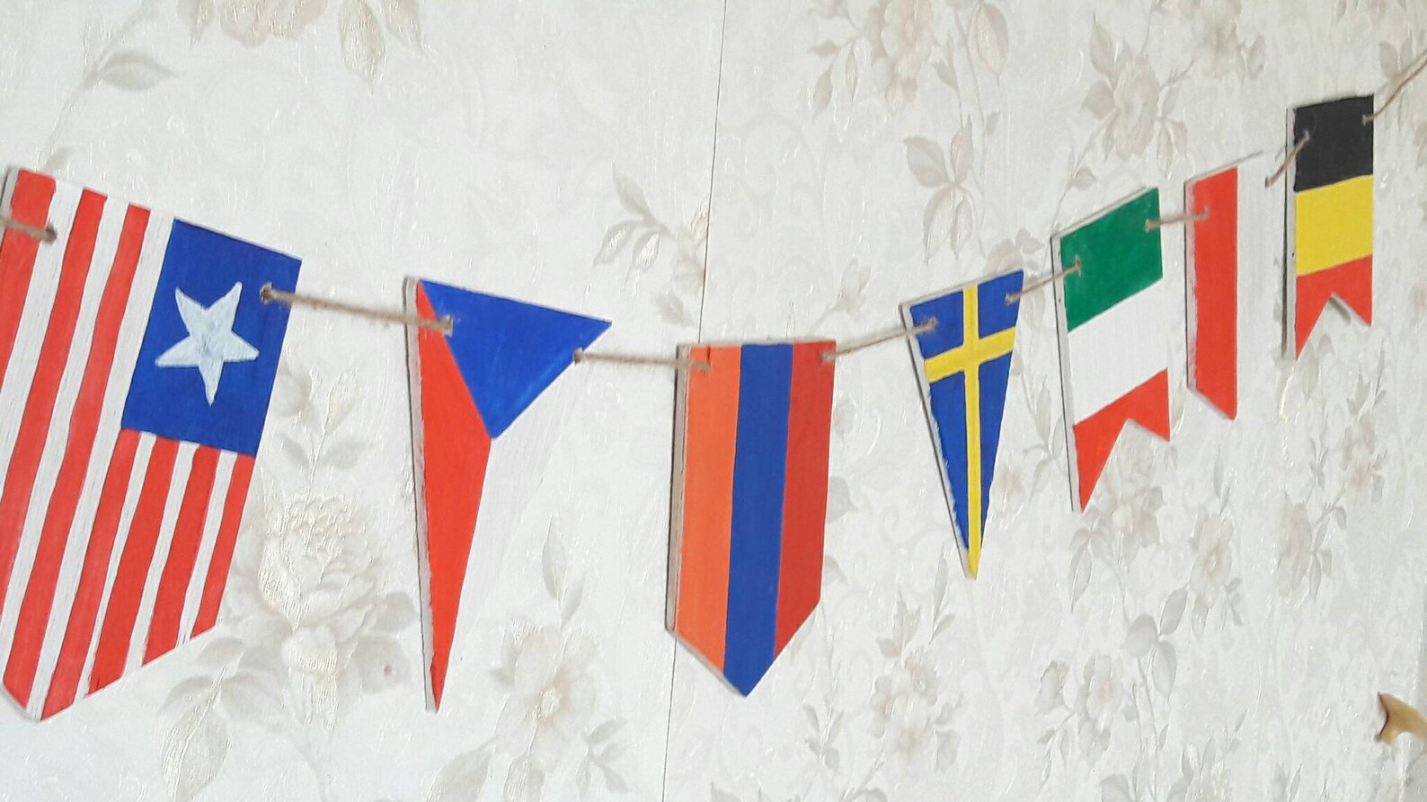 World flags banner classroom garland back to school flag Etsy