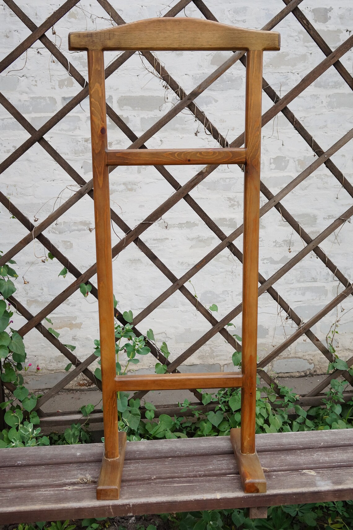 Wooden valet suit stand suit rack handmade valet modern Etsy