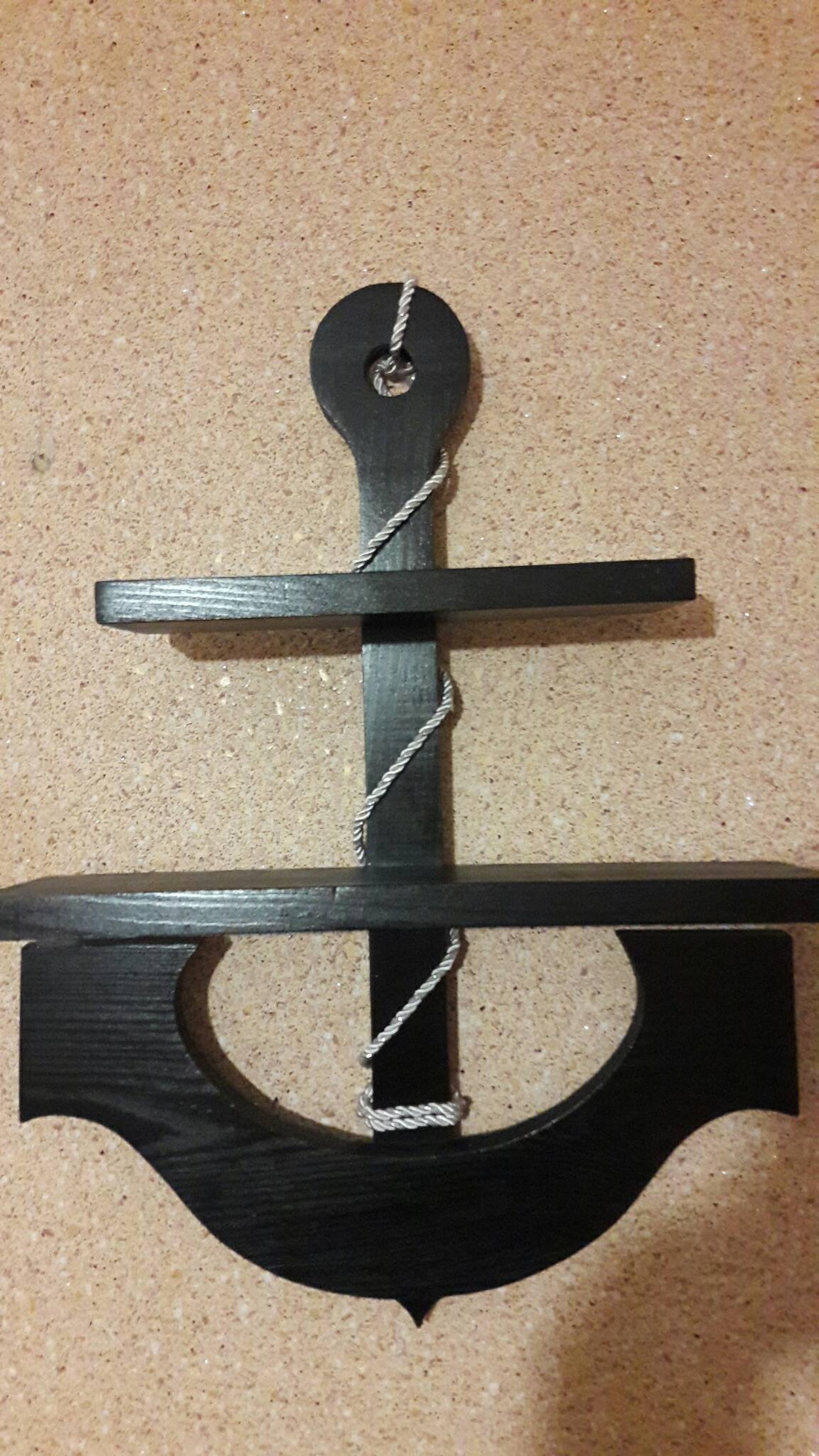 Wooden Anchor Shelf Wooden Anchor Decor Anchor Wall Hanging Etsy