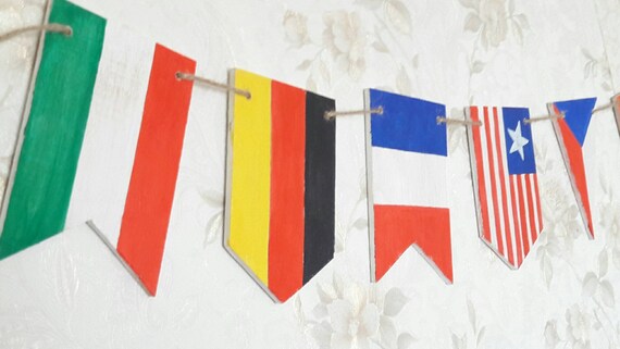 World Flags Banner Classroom Garland Back To School Flag Etsy