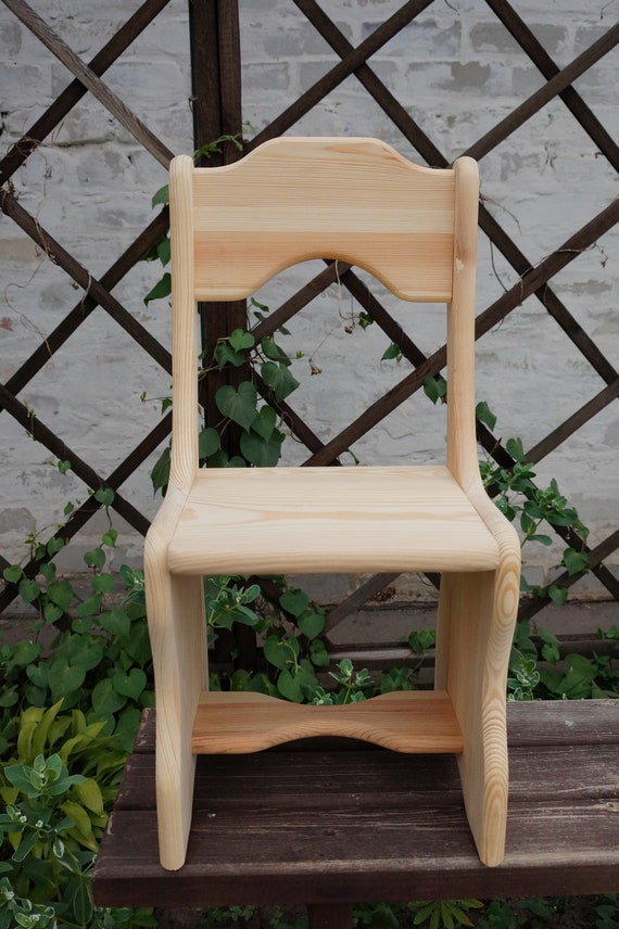 small wooden kids chair