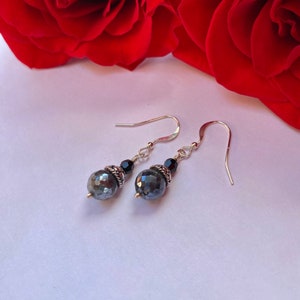 Natural Stone earrings, Sterling Silver