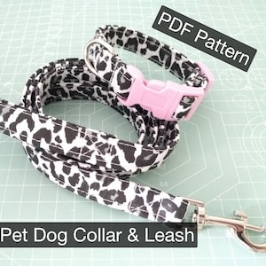 PDF Sewing Pattern Tutorials Instructions Pet Dog Collar Leash Instant Download