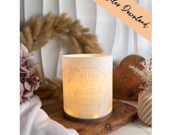 3D print file - Tealight holder - Happy - STL + 3MF - Decoration