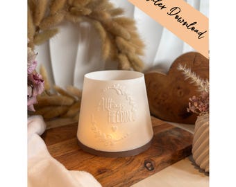 3D print file - Tealight holder - Everyday heroine - STL + 3MF - Decoration