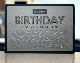 Geschenkkarte I Karte zum verschenken I Geburtstag TO GO I Geburtstag in der Tüte