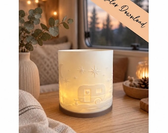 3D print file - lantern - camping - caravan - STL + 3MF - decoration
