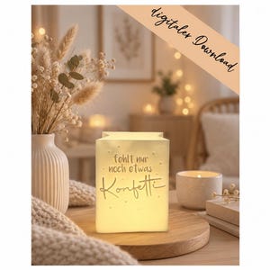 3D-Druckdatei - Windlicht - Papiertüte - Konfetti - STL + 3MF - Deko