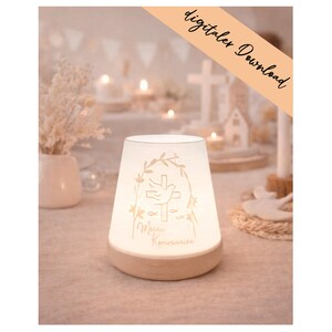 3D print file - Tealight holder - My First Communion - STL + 3MF - Decoration