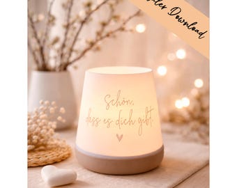 3D print file - Tealight holder - It's great that you exist - STL + 3MF - Decoration