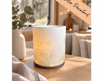3D print file - lantern - camping - campervan - STL + 3MF - decoration