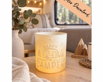 3D print file - lantern - camping - caravan - STL + 3MF - decoration