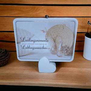 Herz Fotohalter, Kartenhalter aus Raysin