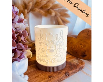 3D printing file - Lantern - Merry Christmas - STL + 3MF - Decoration