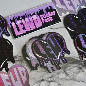 Lewd Sticker Set, Pastel Goth, Holographic Stickers, Kawaii Heart Stickers, Creepy Cute