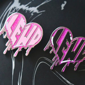 Lewd Pin, Pastel Goth Accessories, Enamel Pin Lewd, Kawaii Heart Pin, Cute Pin Set