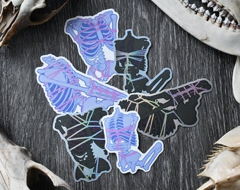 Shibari Sticker, Lewd Shibari Art, Sticker Pack, Skeleton Sticker Halloween, Bondage, Sticker for Laptop