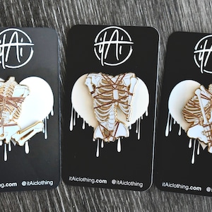 Lewd Shibari Skeleton Gold Enamel Bondage Pins