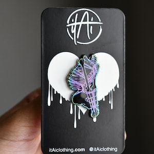 Lewd Shibari Skeleton Black Rainbow Enamel Bondage Pins image 4