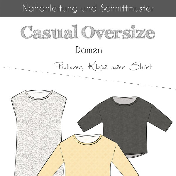 Schnittmuster Casual Oversize Pullover Damen Fadenkäfer