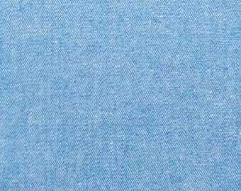 lightweight denim fabric Chambray plain, light blue (bleached denim)