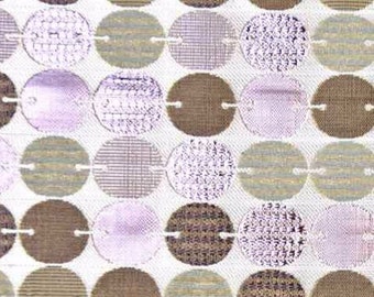 Firmer woven fabric shimmering circles, bronze beige