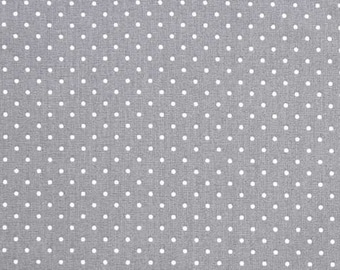 Baumwollstoff  kleine Punkte Petite Dots , weiß grau