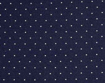 Jersey small dots, white dark blue