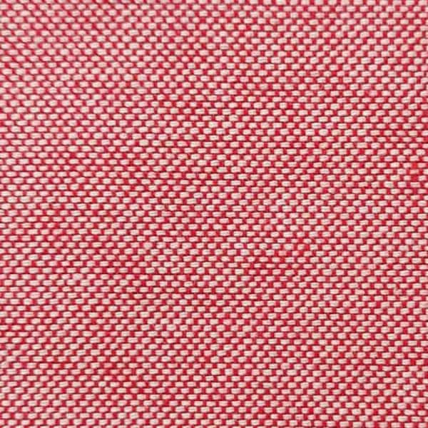 Tissu déco motif caissons fins chiné, rouge