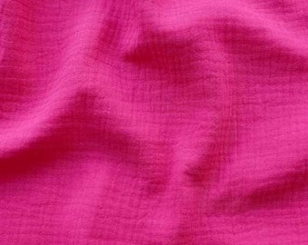 Musselin Stoff Double Gauze uni, pink