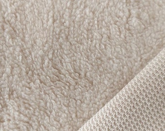 Teddy fleece fabric teddy fur imitation lambskin, fluffy soft, natural