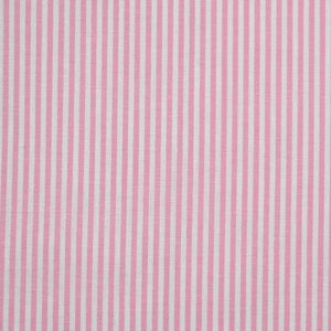 May include: Pink and white striped fabric with a ruler measuring 124 cm.