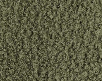 Boucle Stoff Schafslöckchen uni,  army grün