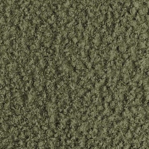 Boucle fabric sheep's curls plain, army green