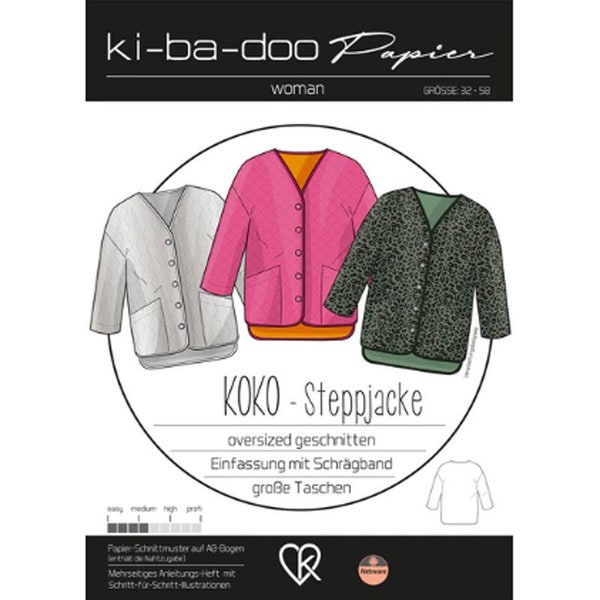 Papierschnittmuster Steppjacke KOKO Ki-ba-doo