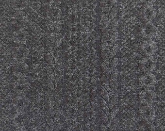 Jacquard jersey kabelpatroon gemêleerd, grijszwart