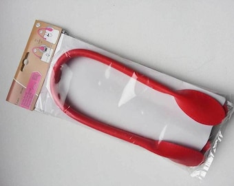 Pocket handle 60 cm artificial leather, bright red