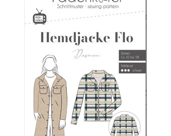 Papierschnittmuster DAMEN HEMDJACKE FLO Fadenkäfer