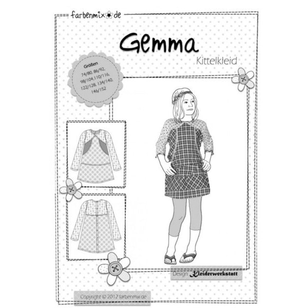 Gemma Kittelkleid Farbenmix Schnittmuster