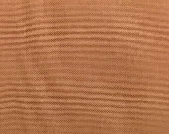 Canvas Stoff Baumwollstoff uni, karamell braun
