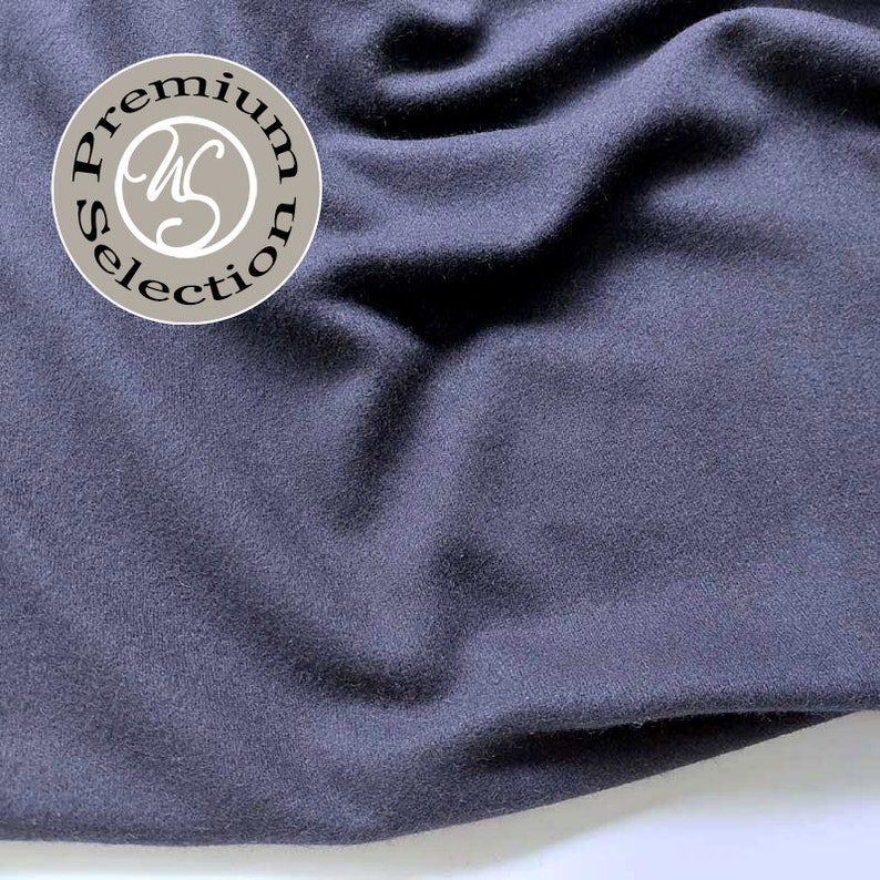 Jackenstoff Wollstoff Wool Blend weich, dunkelblau Made in Italy Bild 1