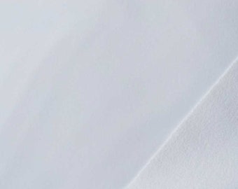 Softshell fabric jacket fabric fleece backing plain, pure white