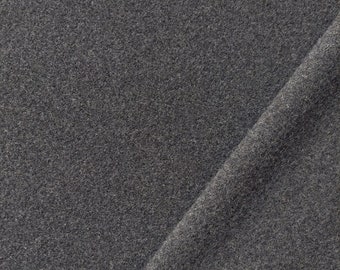 Wool Blend coat fabric, pea coat fabric, soft, anthracite dark grey