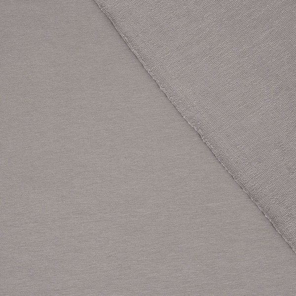 Sweat Stoff French Terry uni, graubraun taupe #540