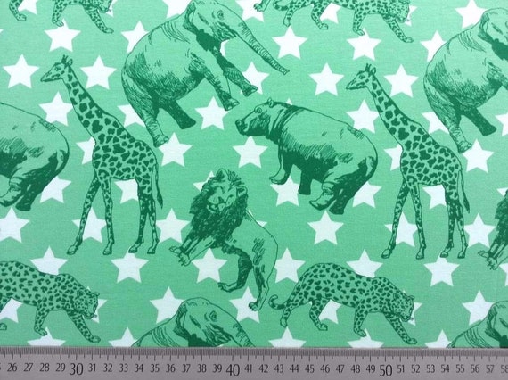 Giraffe Krokodil Stoff Jersey Jersey Stoff PANEL Happy Friends