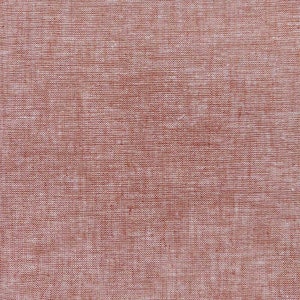 Halbleinen Leinen Baumwollstoff Webware uni meliert, terracotta braun
