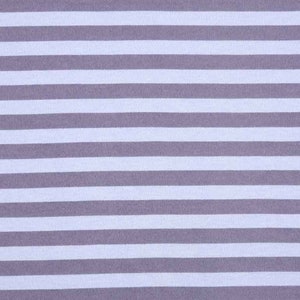 Organic Interlock Streifen, grau hellblau