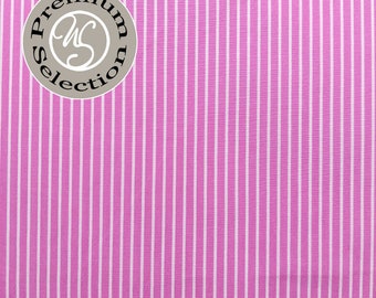 Baumwollstoff weiße Längsstreifen pink Piumino Feeling Albini - Made in Italy