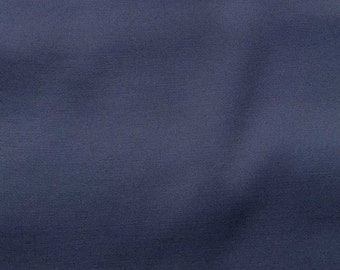 Silky Ecovero viscose rayon woven fabric plain, deep navy